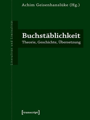 cover image of Buchstäblichkeit